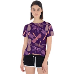 Dragonfly-pattern-design Open Back Sport Tee by Jancukart