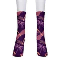 Dragonfly-pattern-design Crew Socks