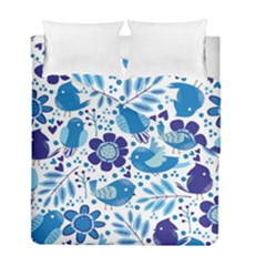 Pattern-with-birds Duvet Cover Double Side (full/ Double Size) by Jancukart