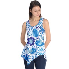 Pattern-with-birds Sleeveless Tunic