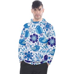 Pattern-with-birds Men s Pullover Hoodie