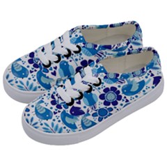 Pattern-with-birds Kids  Classic Low Top Sneakers