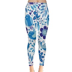 Pattern-with-birds Inside Out Leggings