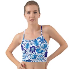 Pattern-with-birds Mini Tank Bikini Top