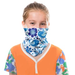 Pattern-with-birds Face Covering Bandana (kids) by Jancukart