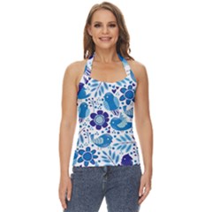 Pattern-with-birds Basic Halter Top