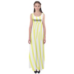 Yellow Zebra Print Empire Waist Maxi Dress by FunDressesShop