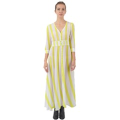 Yellow Zebra Print Button Up Boho Maxi Dress by FunDressesShop