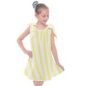 Yellow Zebra print Kids  Tie Up Tunic Dress View1