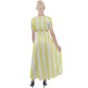 Yellow Zebra print Button Up Short Sleeve Maxi Dress View2