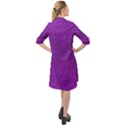 Purple Glitter Long Sleeve Mini Shirt Dress View2