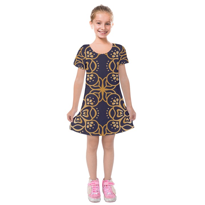 Muster Kids  Short Sleeve Velvet Dress