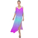 Ombre Pink and Blue Maxi Chiffon Cover Up Dress View1