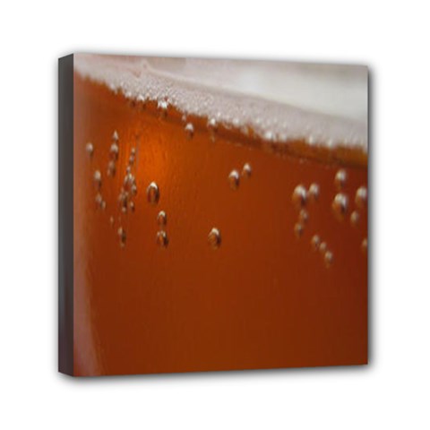 Bubble Beer Mini Canvas 6  X 6  (stretched)