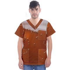 Bubble Beer Men s V-neck Scrub Top