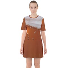 Bubble Beer Sixties Short Sleeve Mini Dress