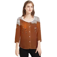 Bubble Beer Chiffon Quarter Sleeve Blouse by artworkshop