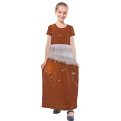 Bubble Beer Kids  Short Sleeve Maxi Dress by artworkshop