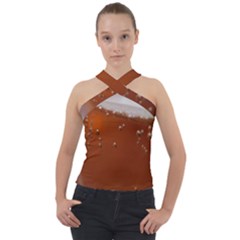 Bubble Beer Cross Neck Velour Top by artworkshop