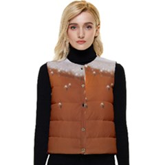 Bubble Beer Women s Short Button Up Puffer Vest by artworkshop