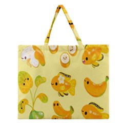 Banana Cichlid Zipper Large Tote Bag