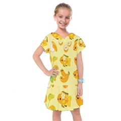 Banana Cichlid Kids  Drop Waist Dress by artworkshop