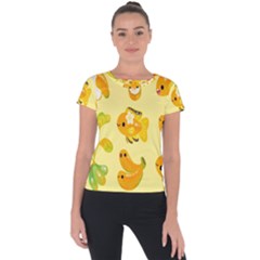 Banana Cichlid Short Sleeve Sports Top  by artworkshop