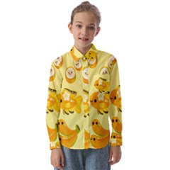 Banana Cichlid Kids  Long Sleeve Shirt by artworkshop