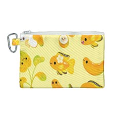 Banana Cichlid Canvas Cosmetic Bag (medium)