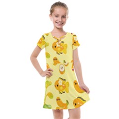 Banana Cichlid Kids  Cross Web Dress by artworkshop