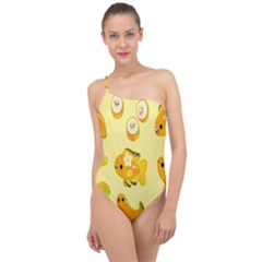 Banana Cichlid Classic One Shoulder Swimsuit by artworkshop