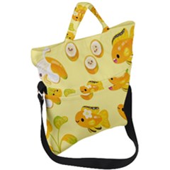 Banana Cichlid Fold Over Handle Tote Bag by artworkshop