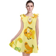 Banana Cichlid Tie Up Tunic Dress by artworkshop