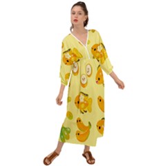 Banana Cichlid Grecian Style  Maxi Dress by artworkshop