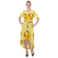 Banana Cichlid Front Wrap High Low Dress by artworkshop