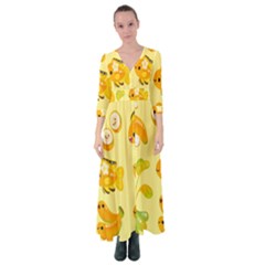 Banana Cichlid Button Up Maxi Dress by artworkshop