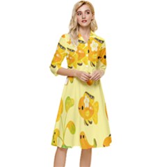 Banana Cichlid Classy Knee Length Dress