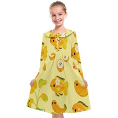 Banana Cichlid Kids  Midi Sailor Dress by artworkshop