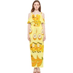 Banana Cichlid Draped Sleeveless Chiffon Jumpsuit by artworkshop