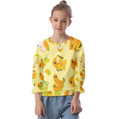 Banana Cichlid Kids  Cuff Sleeve Top