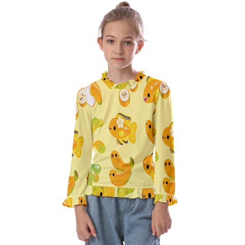 Banana Cichlid Kids  Frill Detail Tee by artworkshop