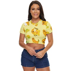 Banana Cichlid Side Button Cropped Tee