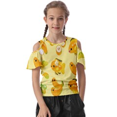 Banana Cichlid Kids  Butterfly Cutout Tee by artworkshop