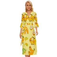 Banana Cichlid Midsummer Wrap Dress by artworkshop