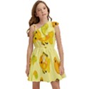 Banana Cichlid Kids  One Shoulder Party Dress View1