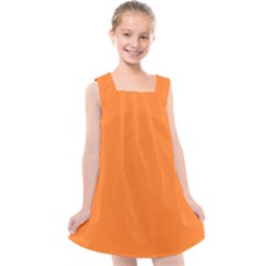 Orange Kids  Cross Back Dress by FunDressesShop