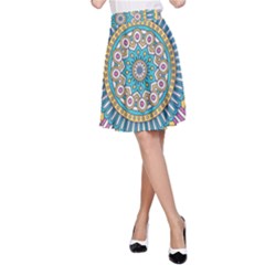 Mandala 01 A-line Skirt by zappwaits