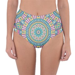 Mandala 01 Reversible High-waist Bikini Bottoms by zappwaits