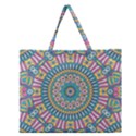 Mandala 01 Zipper Large Tote Bag View1