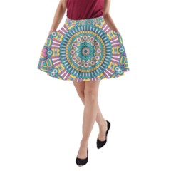 Mandala 01 A-line Pocket Skirt by zappwaits